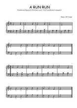 Téléchargez l'arrangement pour piano de la partition de Traditionnel-A-run-run en PDF